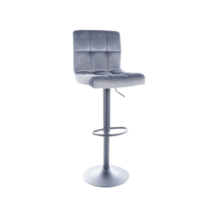 Juneau H-1 bar stool (Velvet/Black legs)